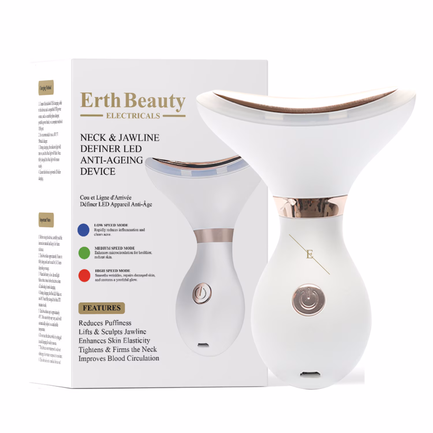 LED-Anti-Aging-System zum Definieren von Hals und Kieferpartie