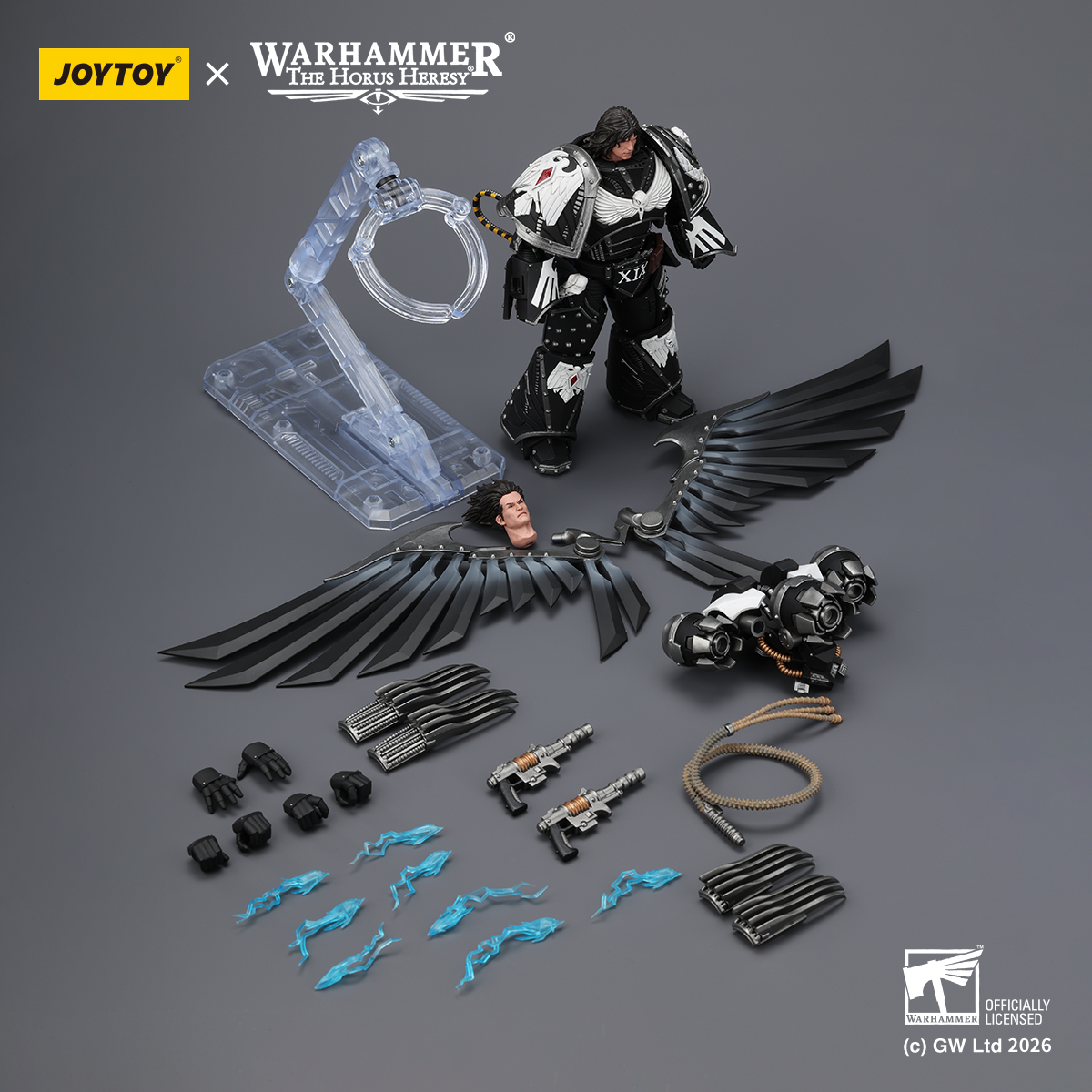 JOYTOY JT04179 Warhammer The Horus Heresy 1:18 Raven Guard Corvus Corax Primarch of the XIX Legion - JOYTOY WORLD