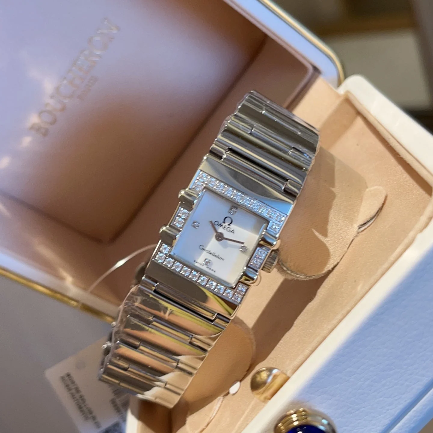 Omega Watch Constellation 22mm Silver Diamond