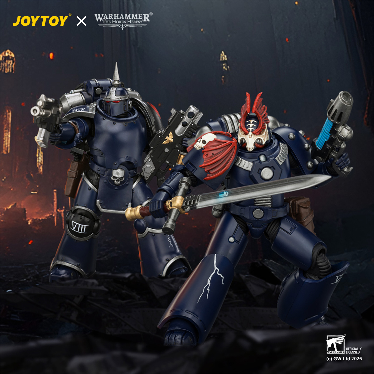JOYTOY Warhammer The Horus Heresy 1:18 Night Lords MKVI & MK III Tactical Legionary - JOYTOY WORLD