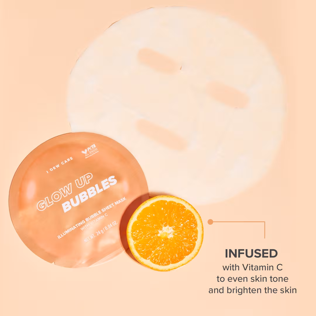 I Dew Care  Glow Up Bubbles Illuminating Bubbling Sheet Mask