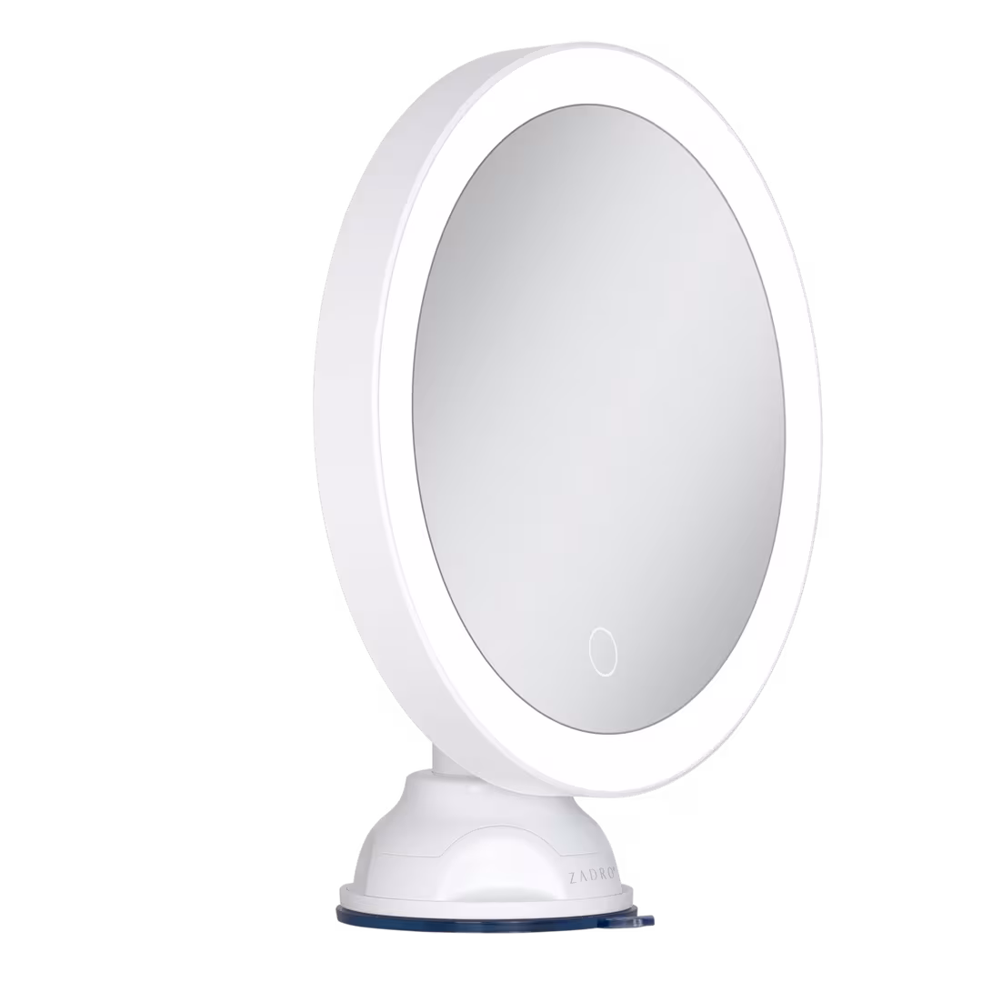Zadro  Lighted Wall Mounted Suction Cup Makeup Mirror with 10X Magnification
