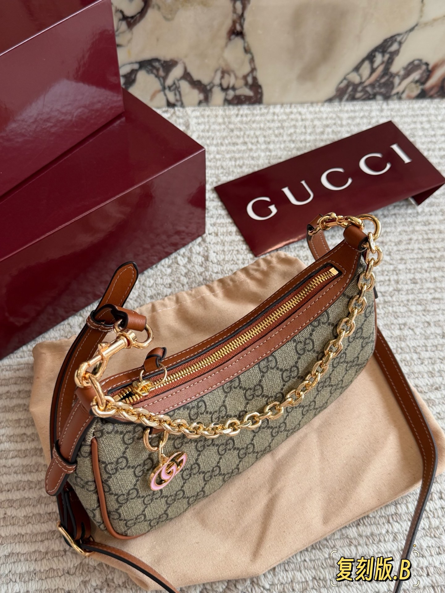 Gucci's new Ophidia monogram mahjong bag