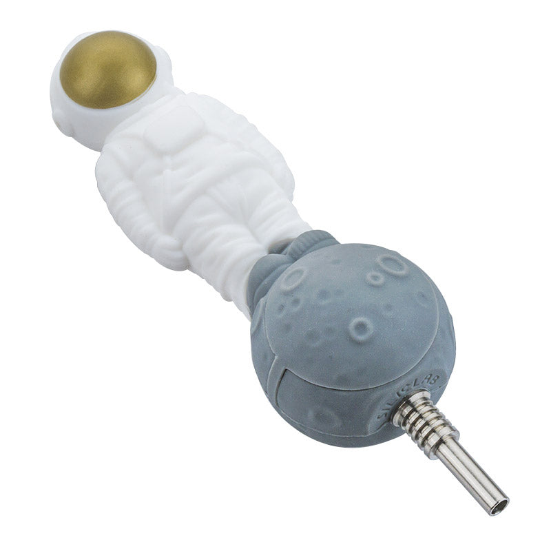 Silicone Honey Straw Astronauts Landing Moon Design