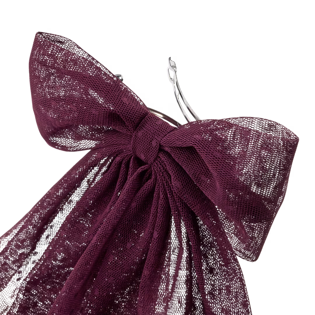 Conair Accessories  Halloween Burgundy Lace Bow Barrette
