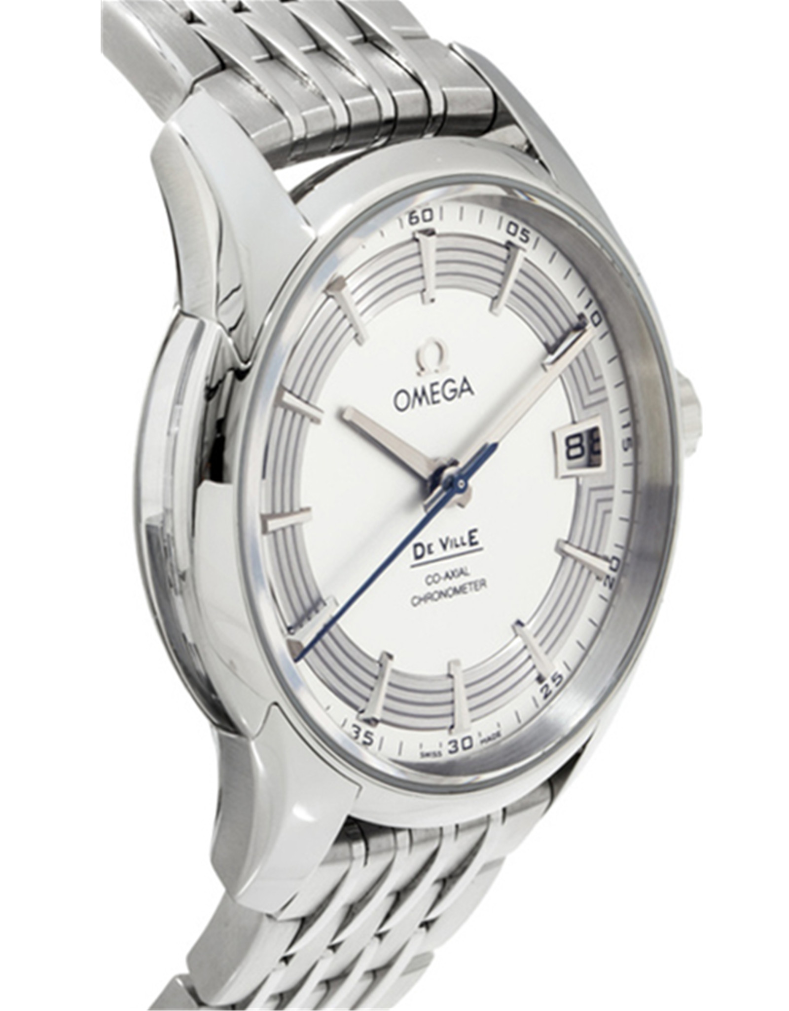 Replica Omega De Ville Silver Dial Polished Stainless Steel Bezel 431.30.41.21.02.001 41MM