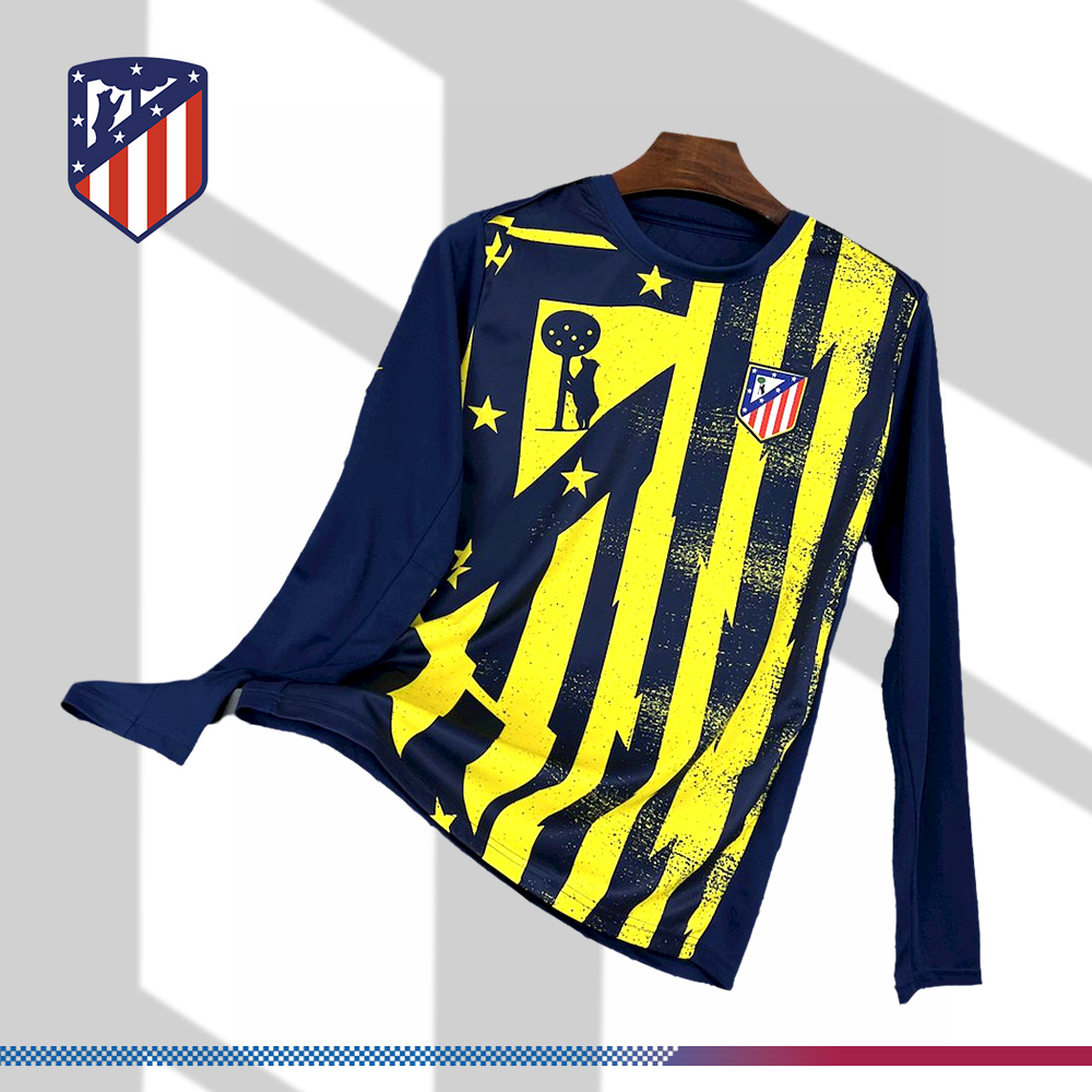 2025/2026 Atletico Madrid Pre-match Training Long Sleeved Football Shirt （Fan Edition）