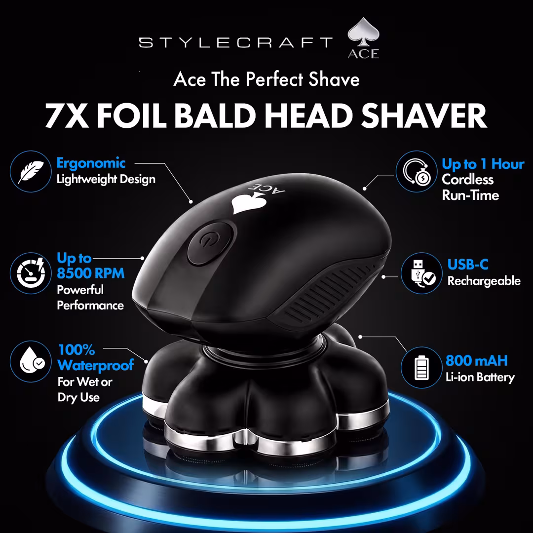 Stylecraft  Ace 7X Cordless Head Shaver