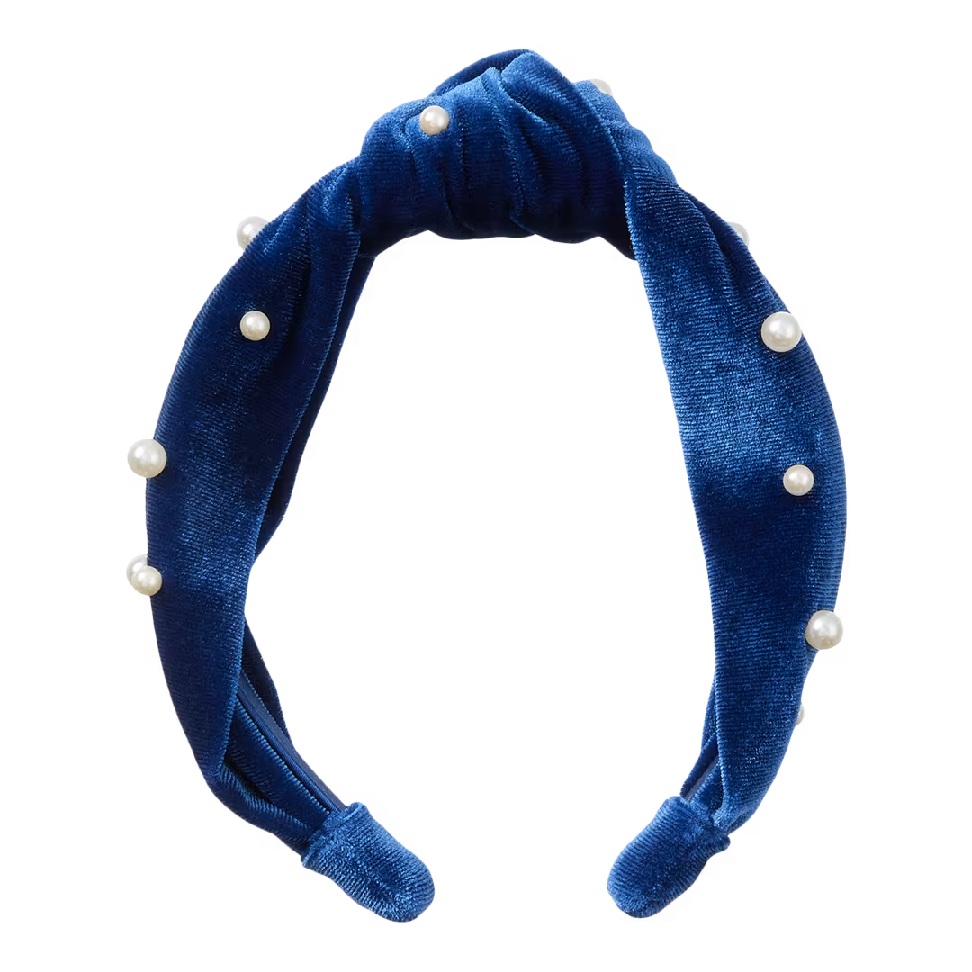 Conair Accessories  Knotted Velvet Headband with Pearl Accents