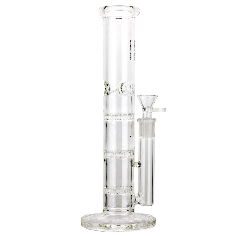 10 Straight Tube Honeycomb Perc Bong