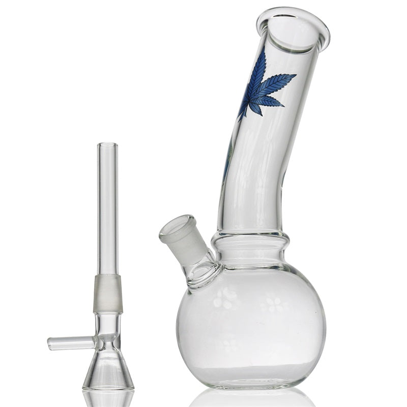 8 Marijuana Leaf Basic Glass Bong