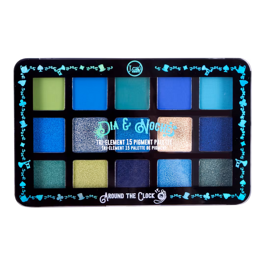 J.Cat Beauty  Dia & Noche Tri-Element 15 Pigment Palette Around The Clock