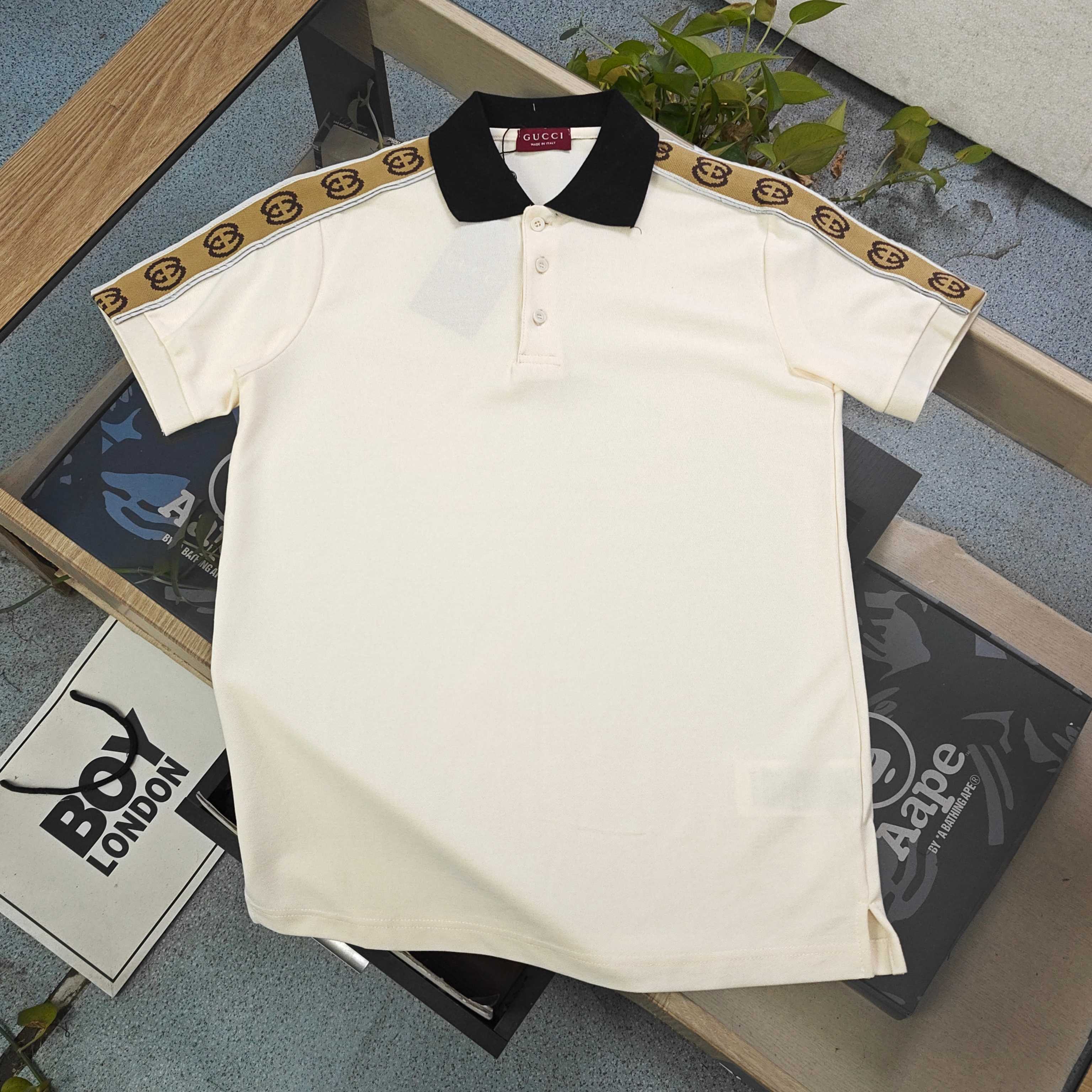 Gucci Interlocking G Stripe Polo Shirt