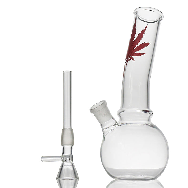 8 Marijuana Leaf Basic Glass Bong