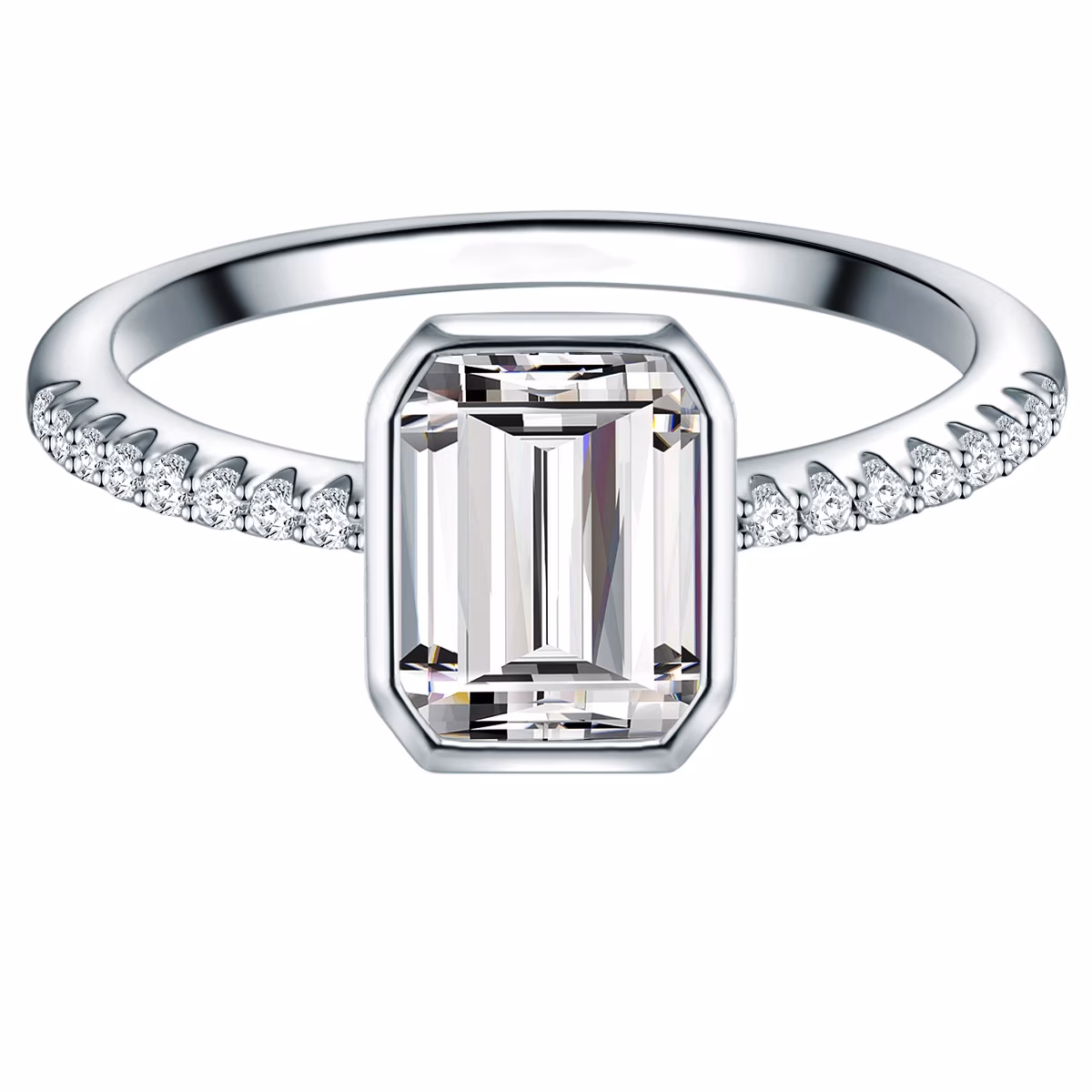Ring aus Sterling Silber in silber mit Zirkonia