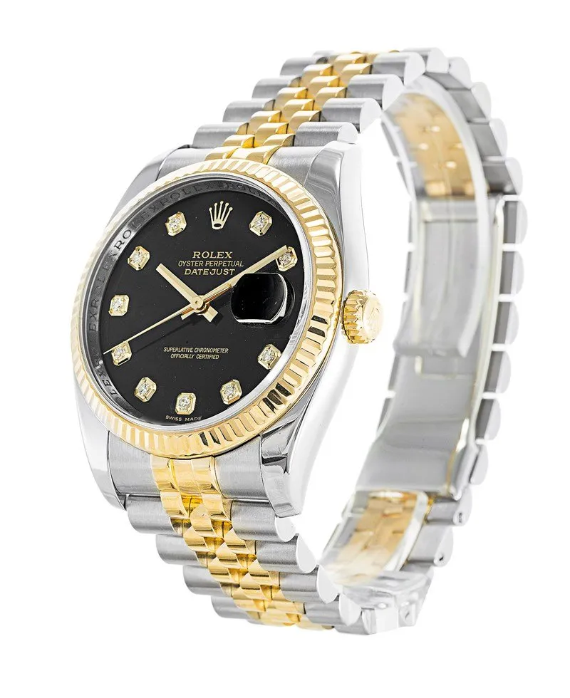 Rolex Datejust Two Tone Black