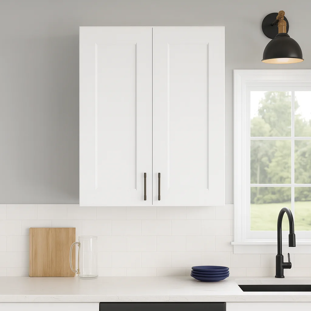 Design House Brookings Ready to Assemble Shaker Wall Kitchen Cabinet (27" x 36" x 12"), Sherwin Williams? White