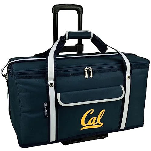 California Berkeley Golden Bears Picnic Travel Cooler with Wheels- 64 Can Capacity- Collapsible Leakproof Cooler- Designed & Quality Approved in The USA