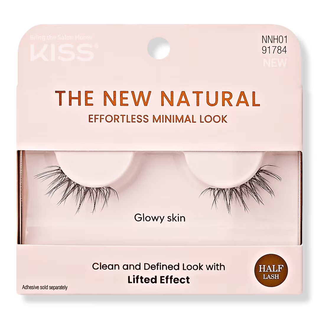 Kiss  The New Natural False Eyelashes, Glowy Skin