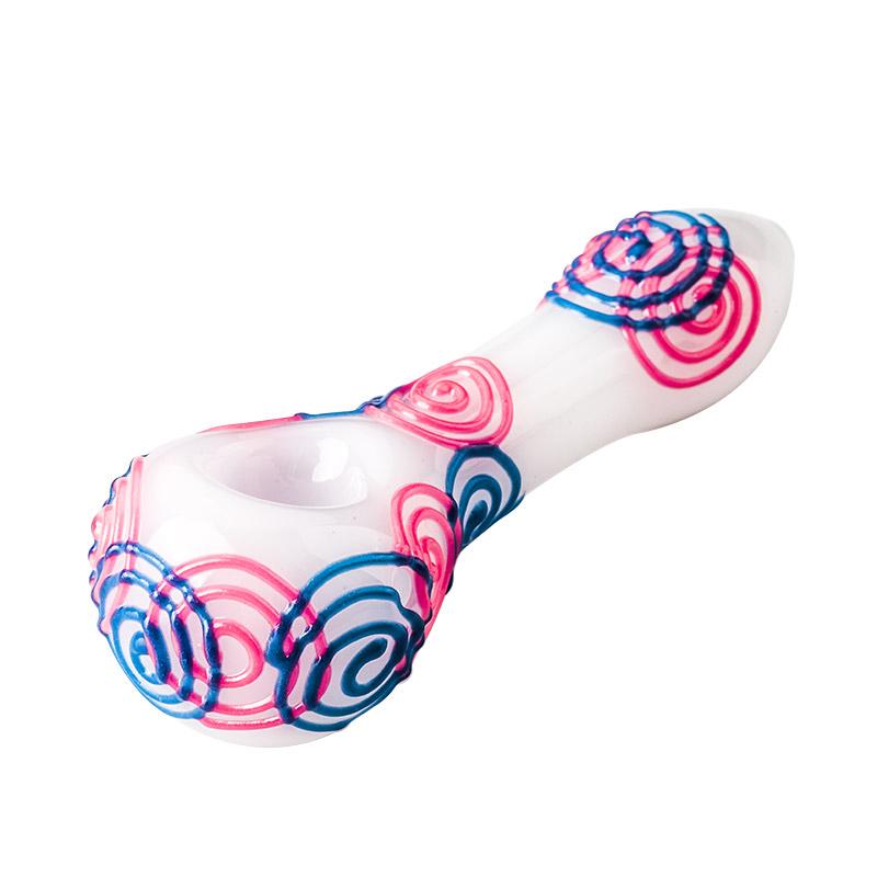 Spiral Pattern Glow-In-The-Dark Glass Pipe