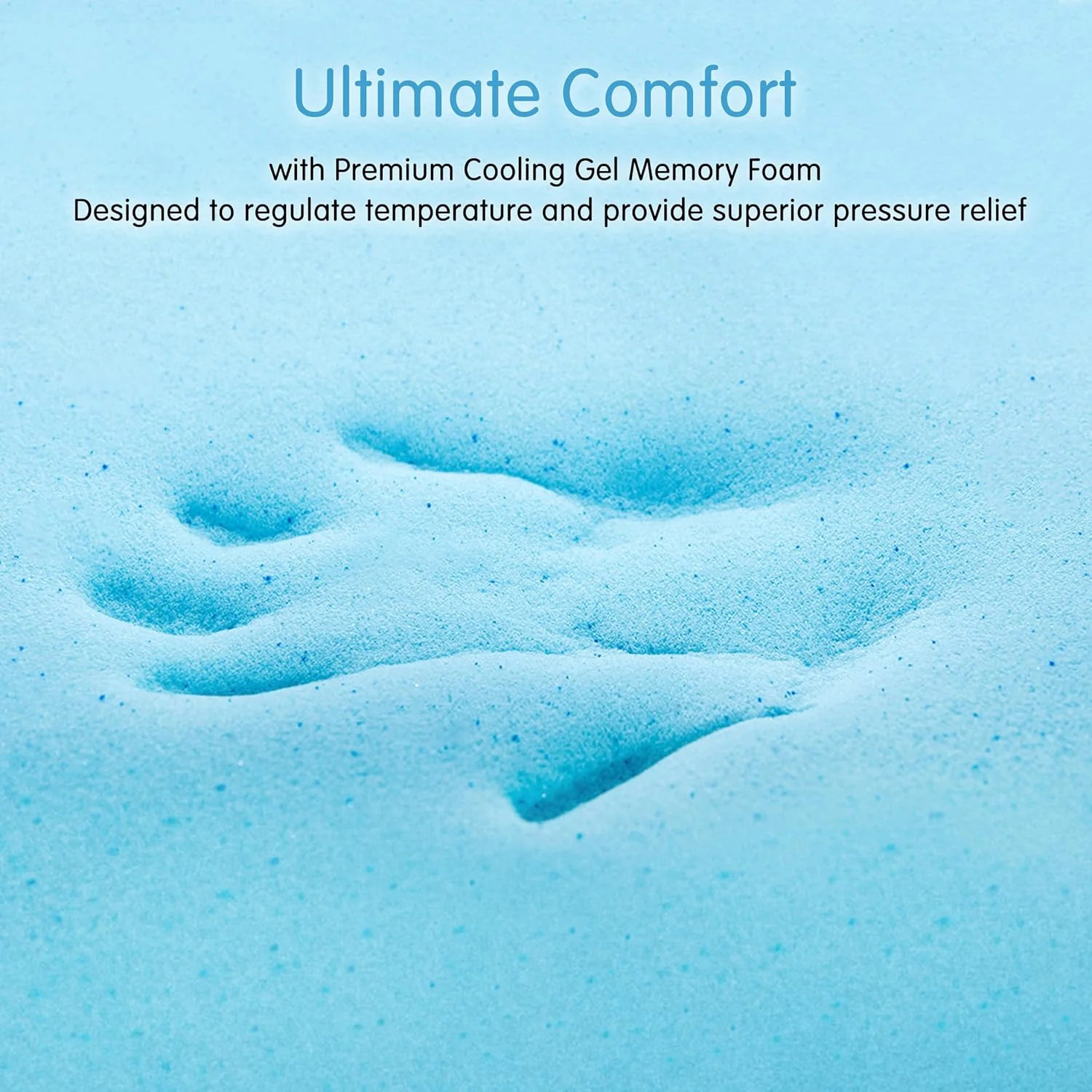 CHUN YI 3 Inch Memory Foam Mattress Topper Queen, Gel Infused Bed Topper for Pressure Relief, Memory Foam Mattress Pad for Queen Size Bed, CertiPUR-US Certified