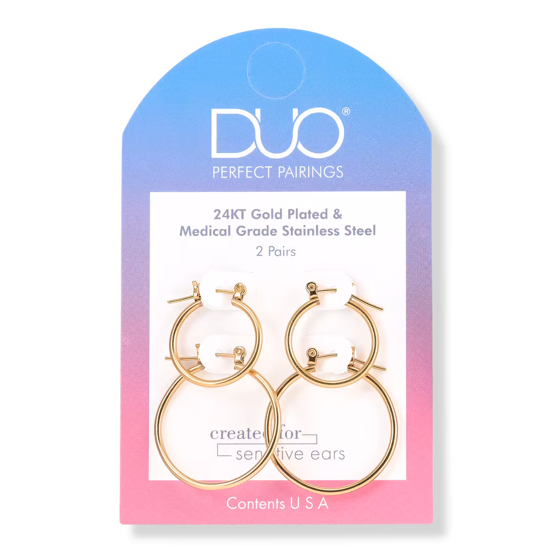 DUO Perfect Pairings  24KT Gold Plate 5/8