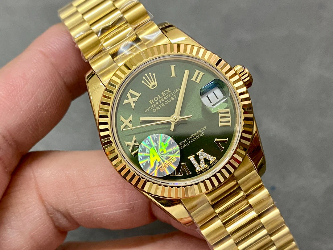 Rolex Watch DATEJUST 31MM GOLD GREEN DIAL