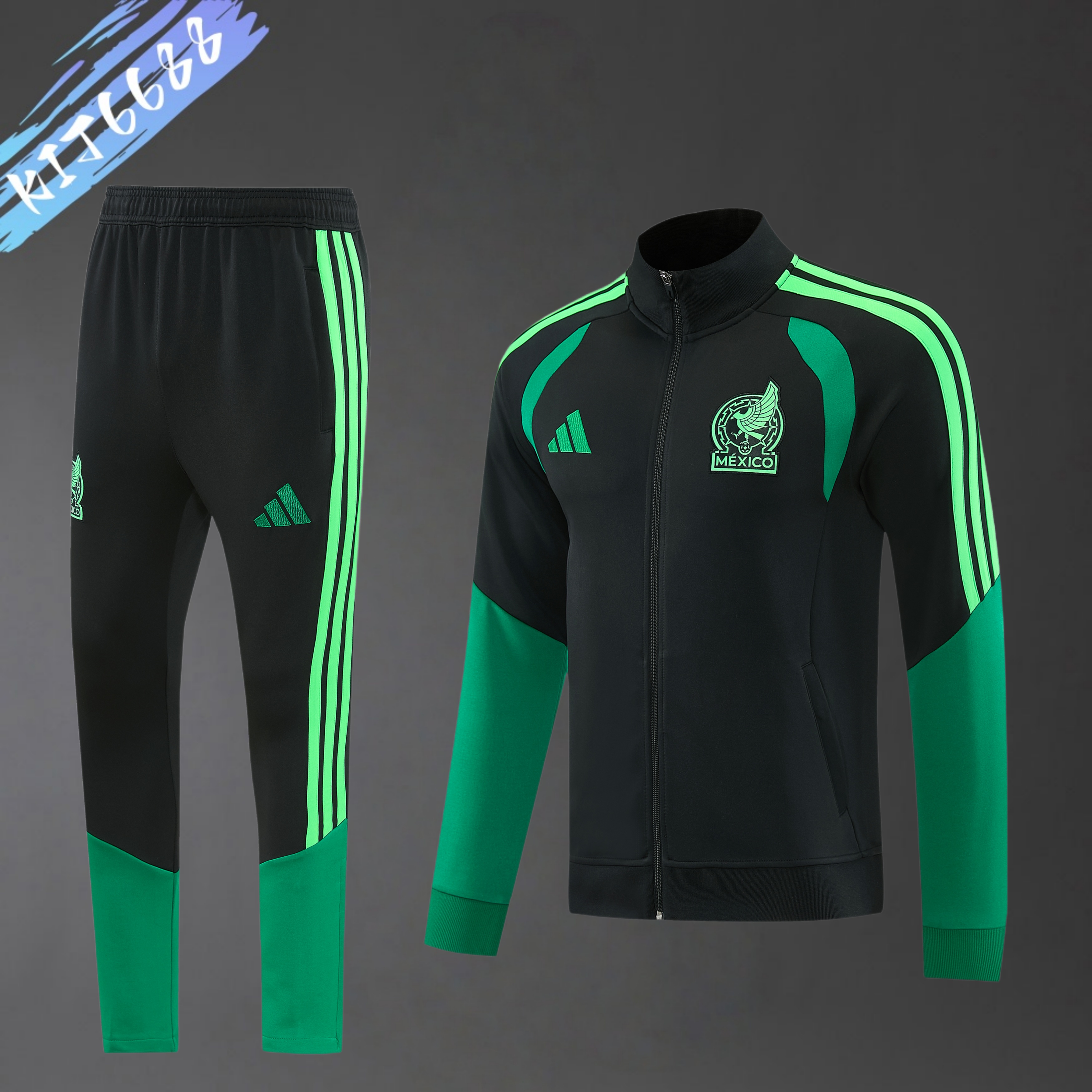 2026/2027 Mexico Full Zipper Training Suit (Adult Set)