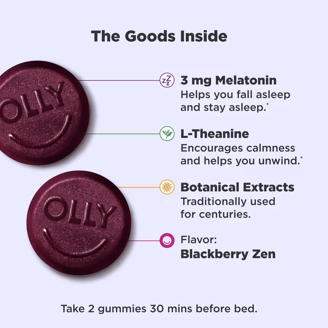 OLLY  Sleep Support Gummy Supplement with Melatonin