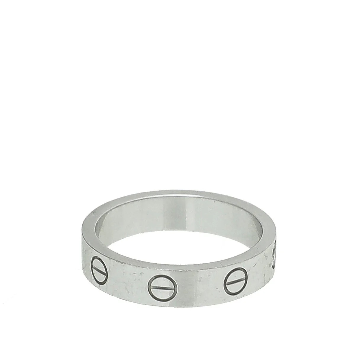 Cartier 18K White Gold Diamond Love Ring 51