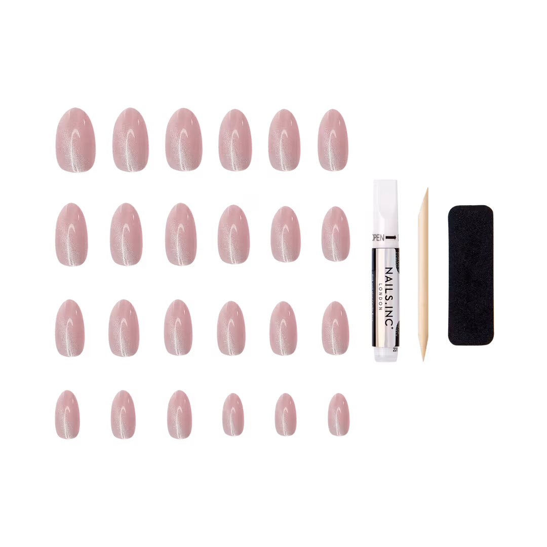 Nails Inc.  NailingLife Kylie Coded Pink Cat-Eye Press-On Nails