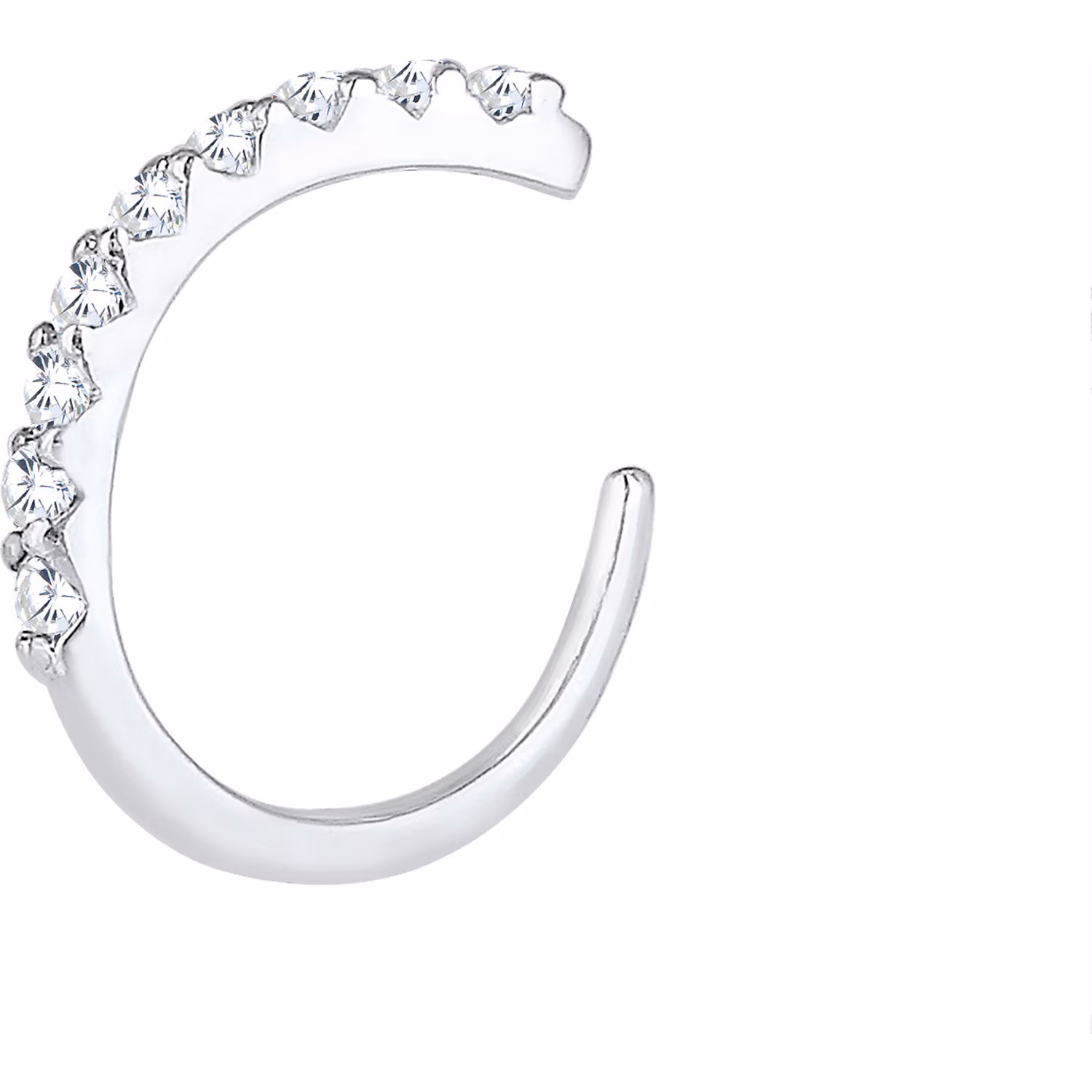 Single Earcuff Zirkona Kristalle Trend 925 Silber