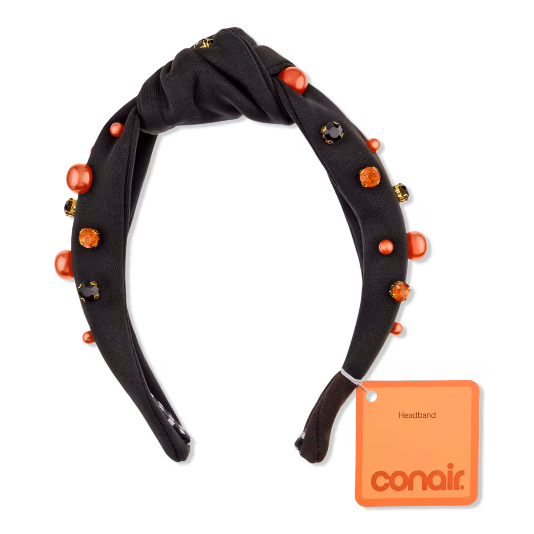 Conair Accessories  Halloween Black Embellished Wrap Headband