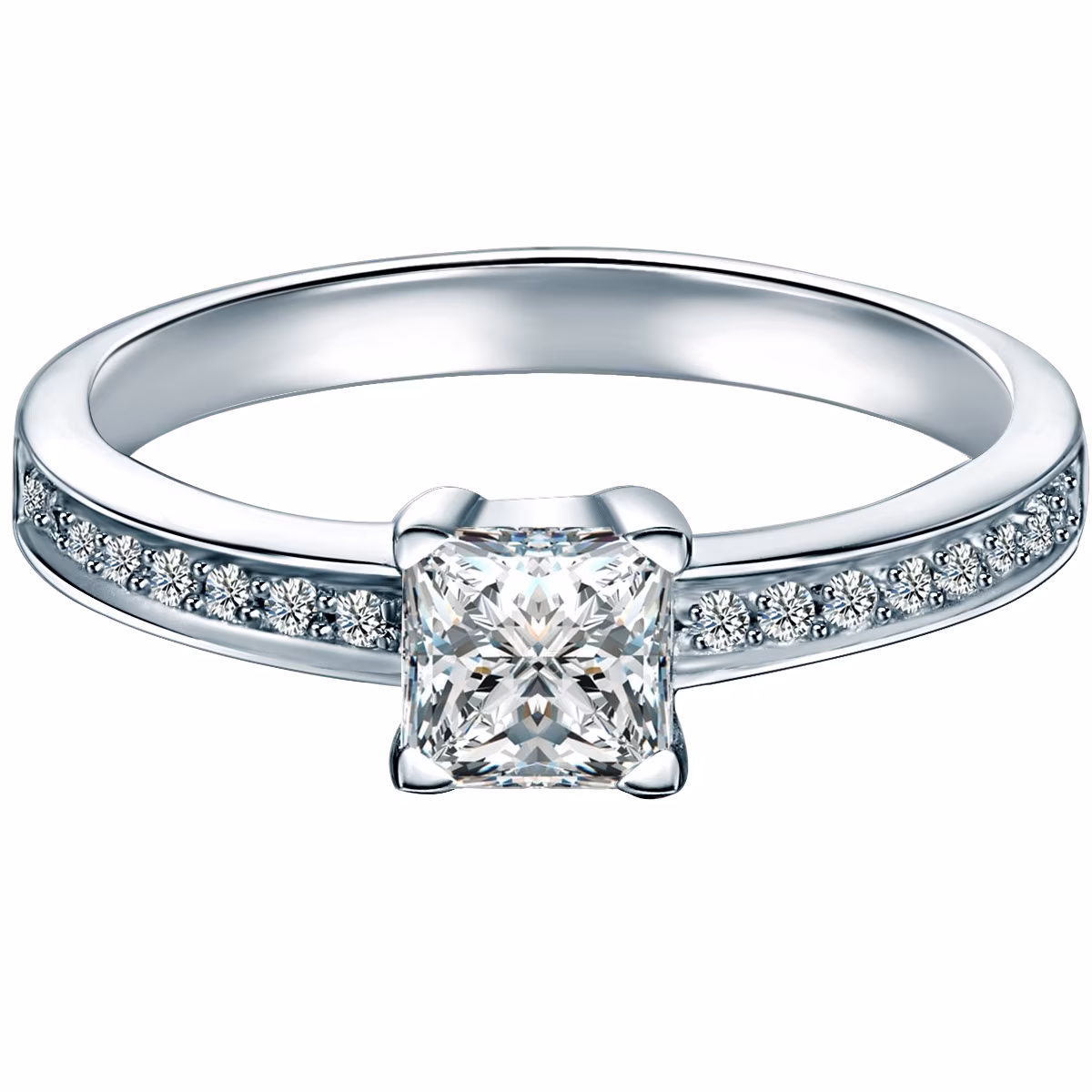 Ring aus Sterling Silber in silber mit Zirkonia