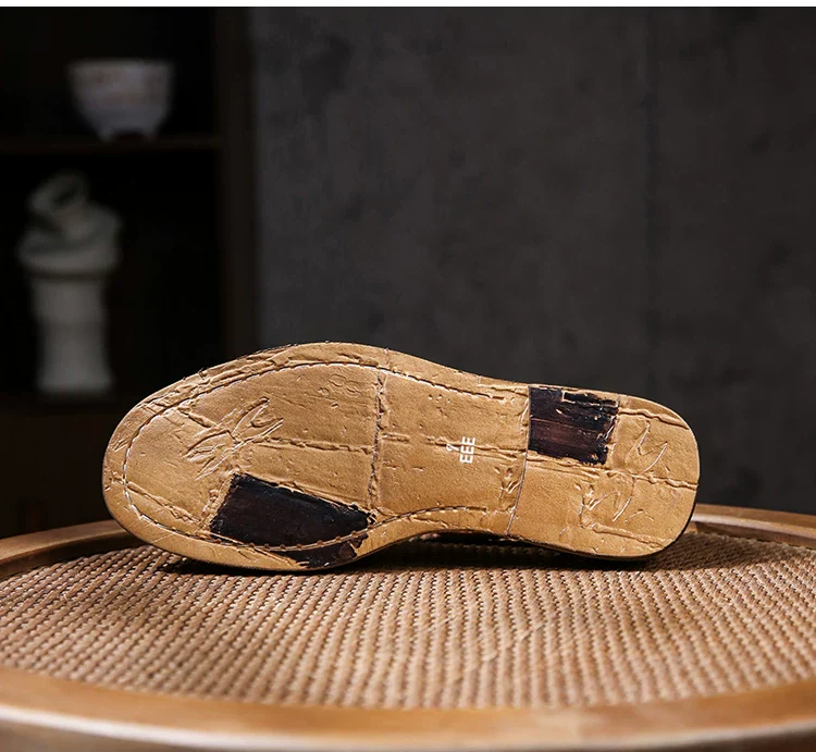 Hand-woven bag head Roman sandals
