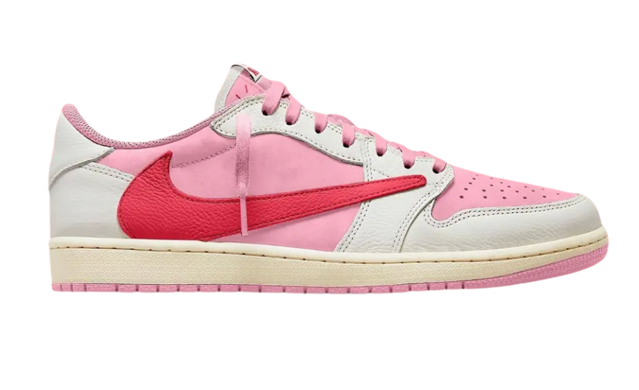 Travis Scott x Air Jordan 1 Retro Low OG SP Sail Tropical Pink - beetsneakers