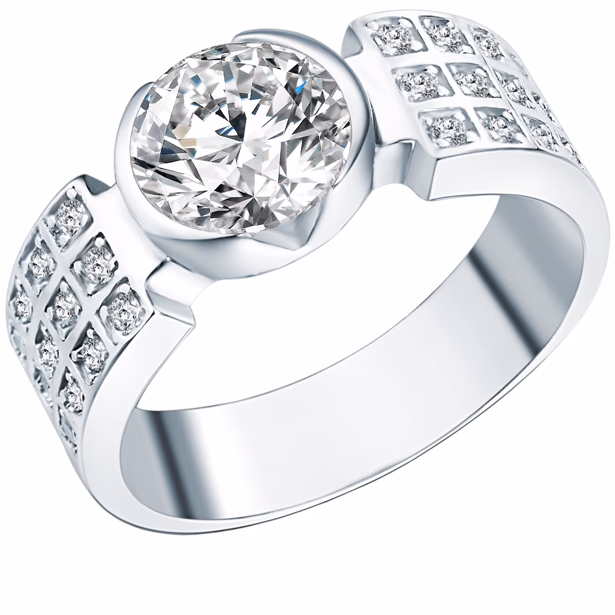 Ring Sterling Silber Zirkonia in Silber
