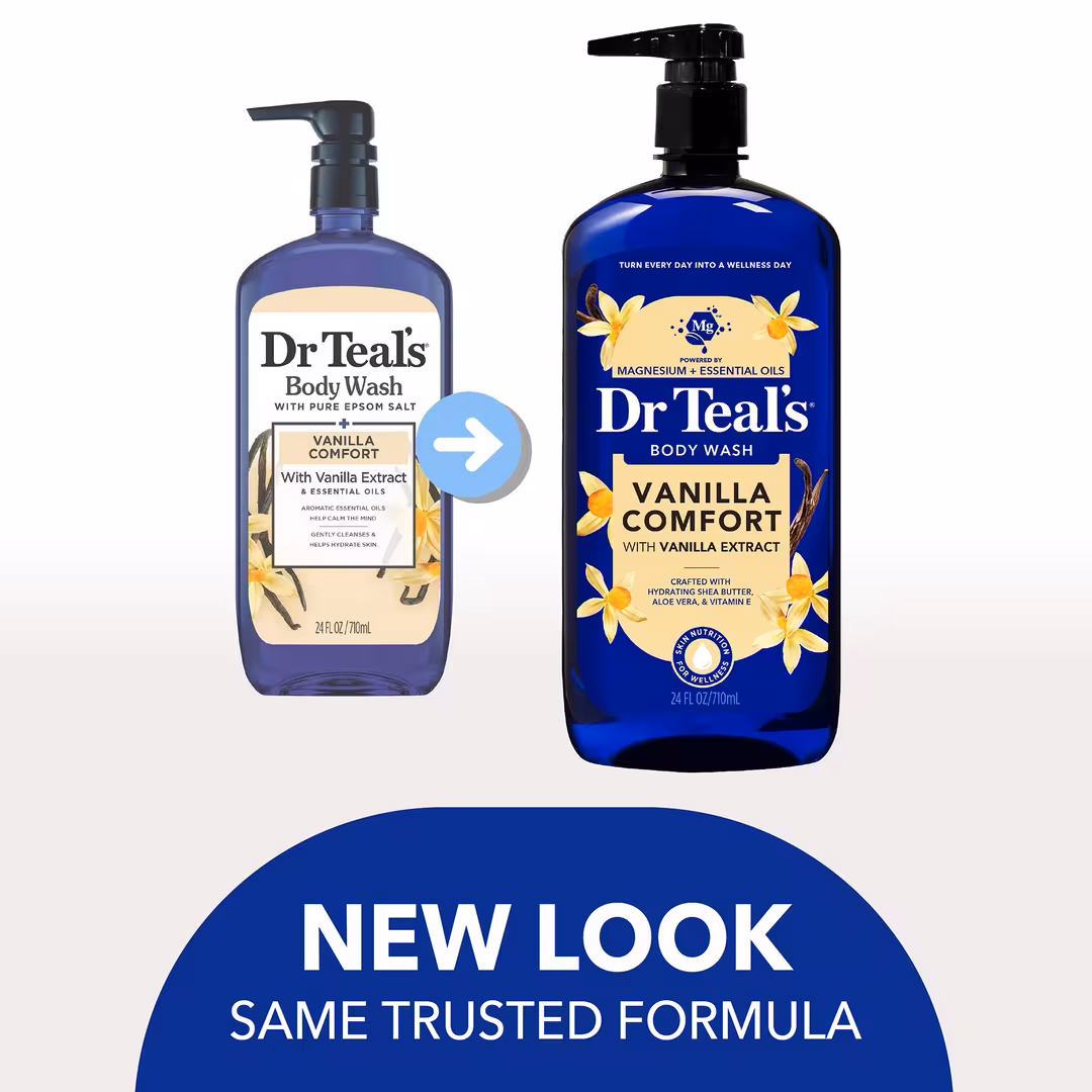 Dr Teal's  Body Wash with Pure Epsom Salt, Vanilla Comfort