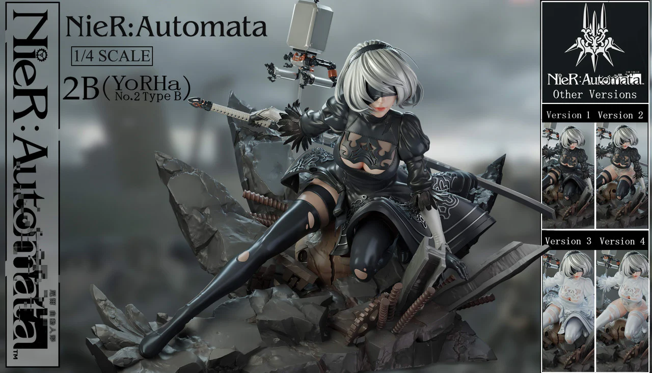 Nier Automata - Yorha Type B | 1:4 Resin Statue | by Crow Studio