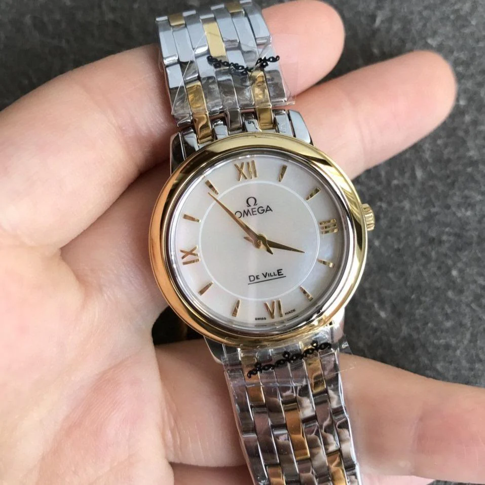 Omega Watch DEVILLE PRESTIGE 27MM QUARTZ GOLD STEEL MOP DIAL