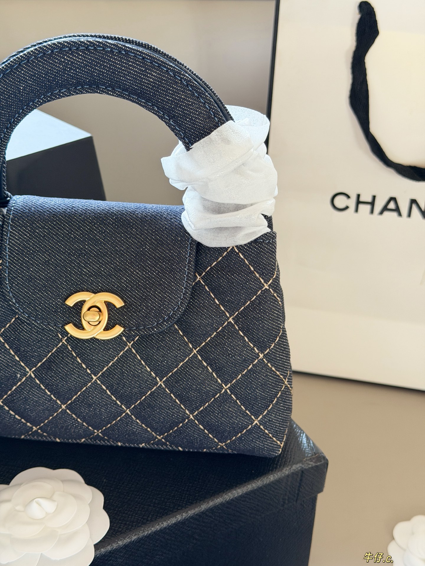 Chanel Kelly Shopper Denim Bag