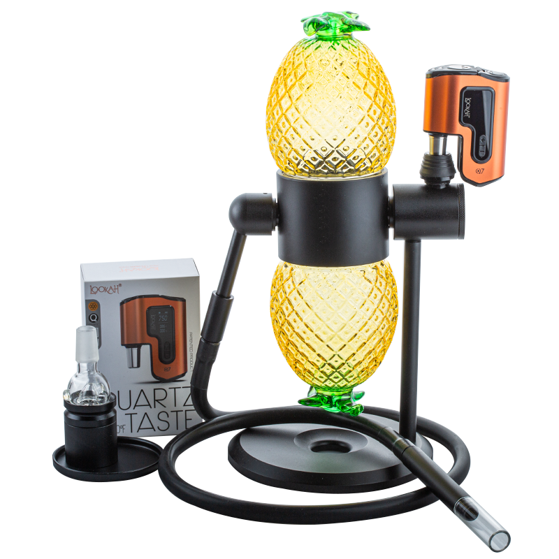 Pineapple Gravity Bong w/ Lookah Q7 Electric Dab Nail Set