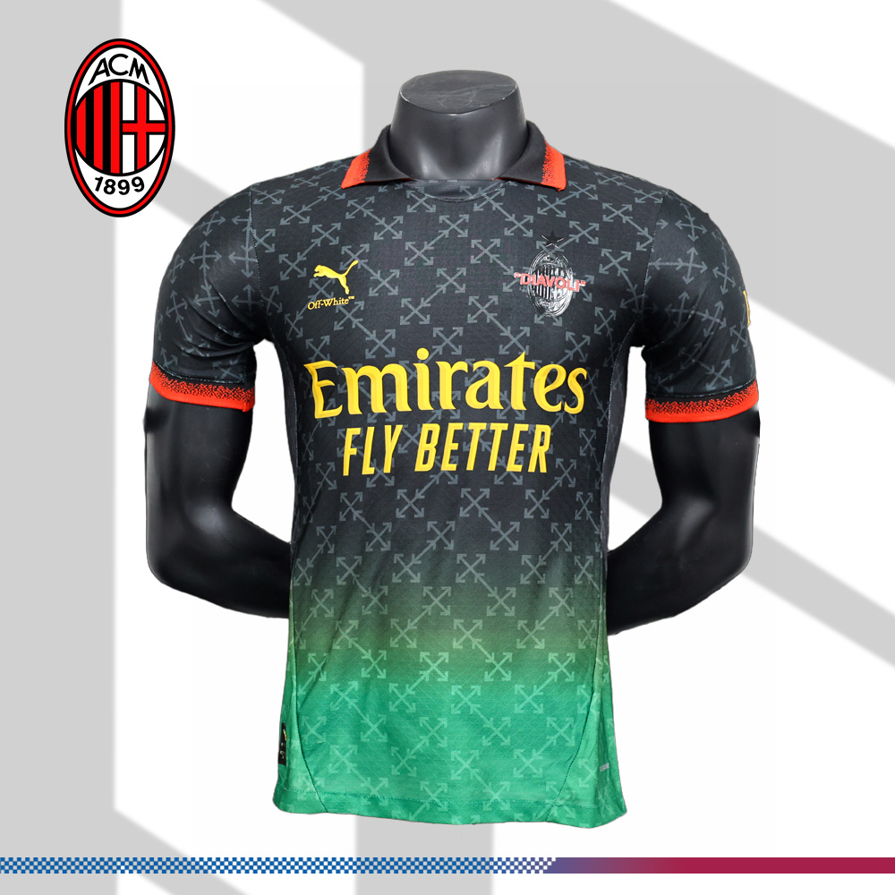 2025/2026 AC Milan Third Away Special Edition Black Football Shirt (Player Edition)