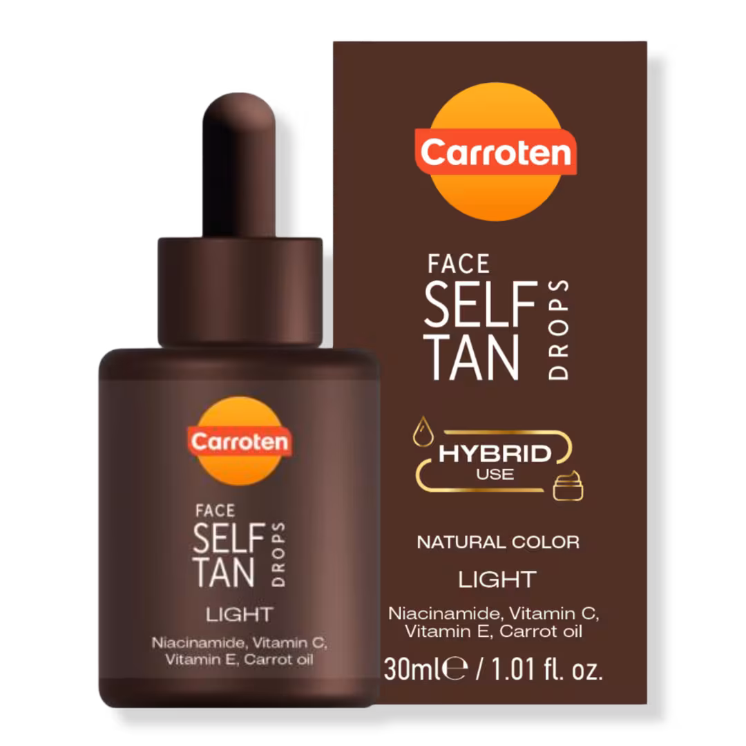 Carroten  Face & Body Self Tan Drops Light, Natural Buildable Glow