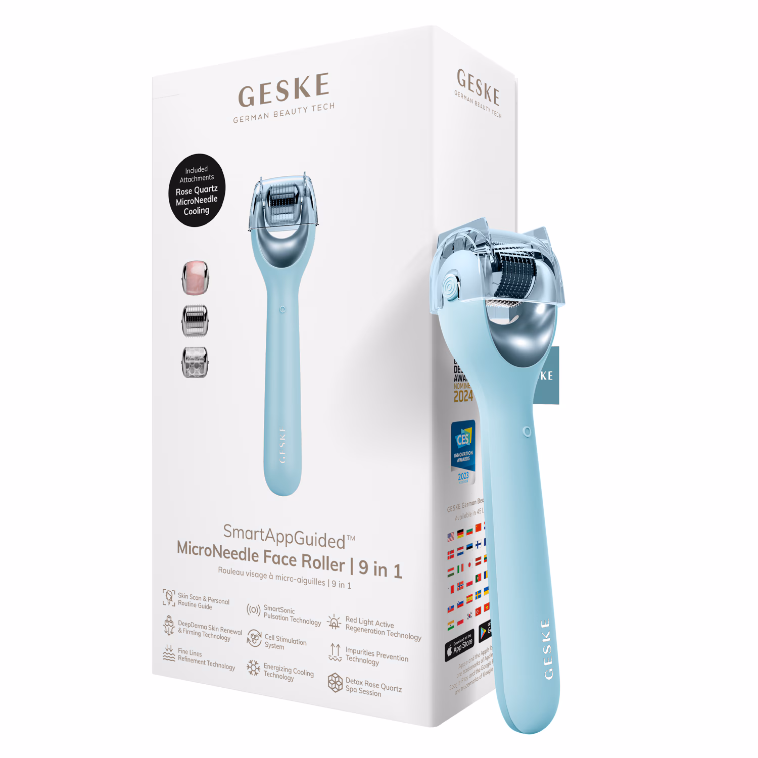 SmartAppGuided™ MicroNeedle Face Roller | 9 in 1