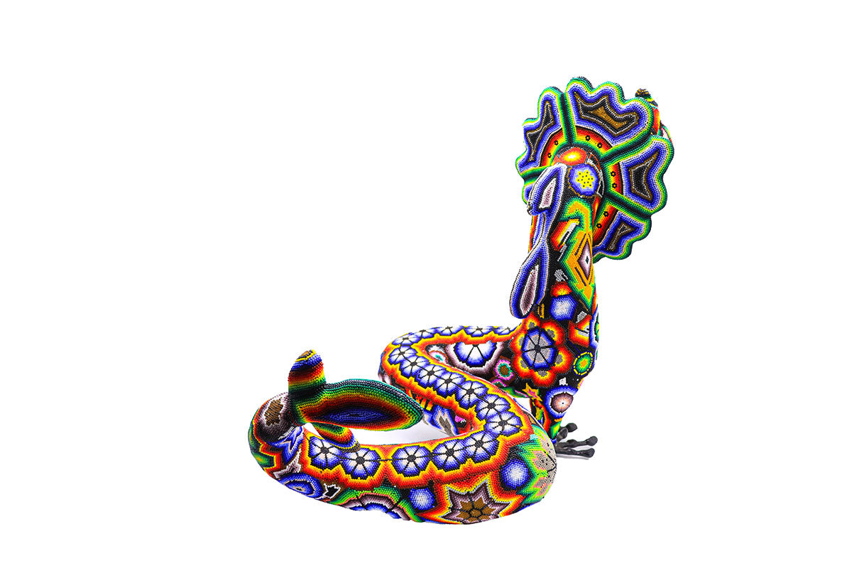 Quetzál Serpiente - Obra de Arte Huichol
