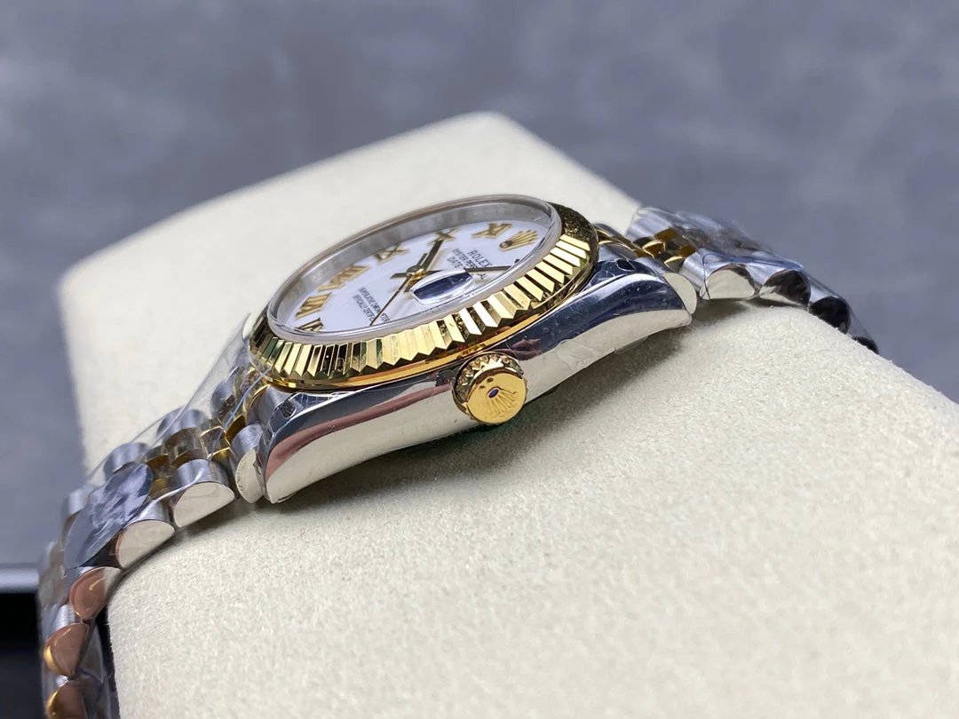 Rolex Watch Datejust 31mm Yellow Gold Steel White Dial