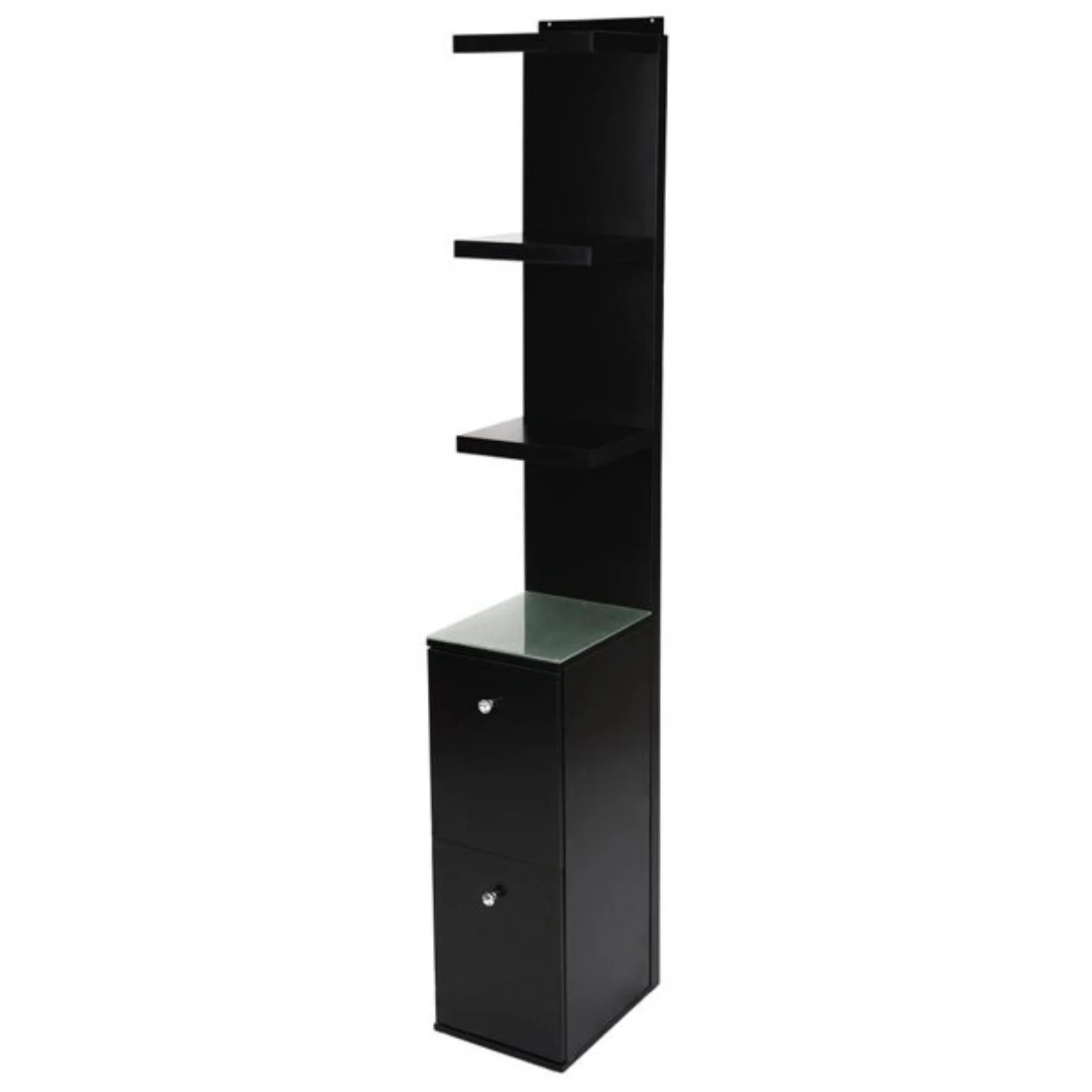 Impressions Vanity Slaystation Natalie Display Shelves with Rack and Storage Cabinet (Light Pink)