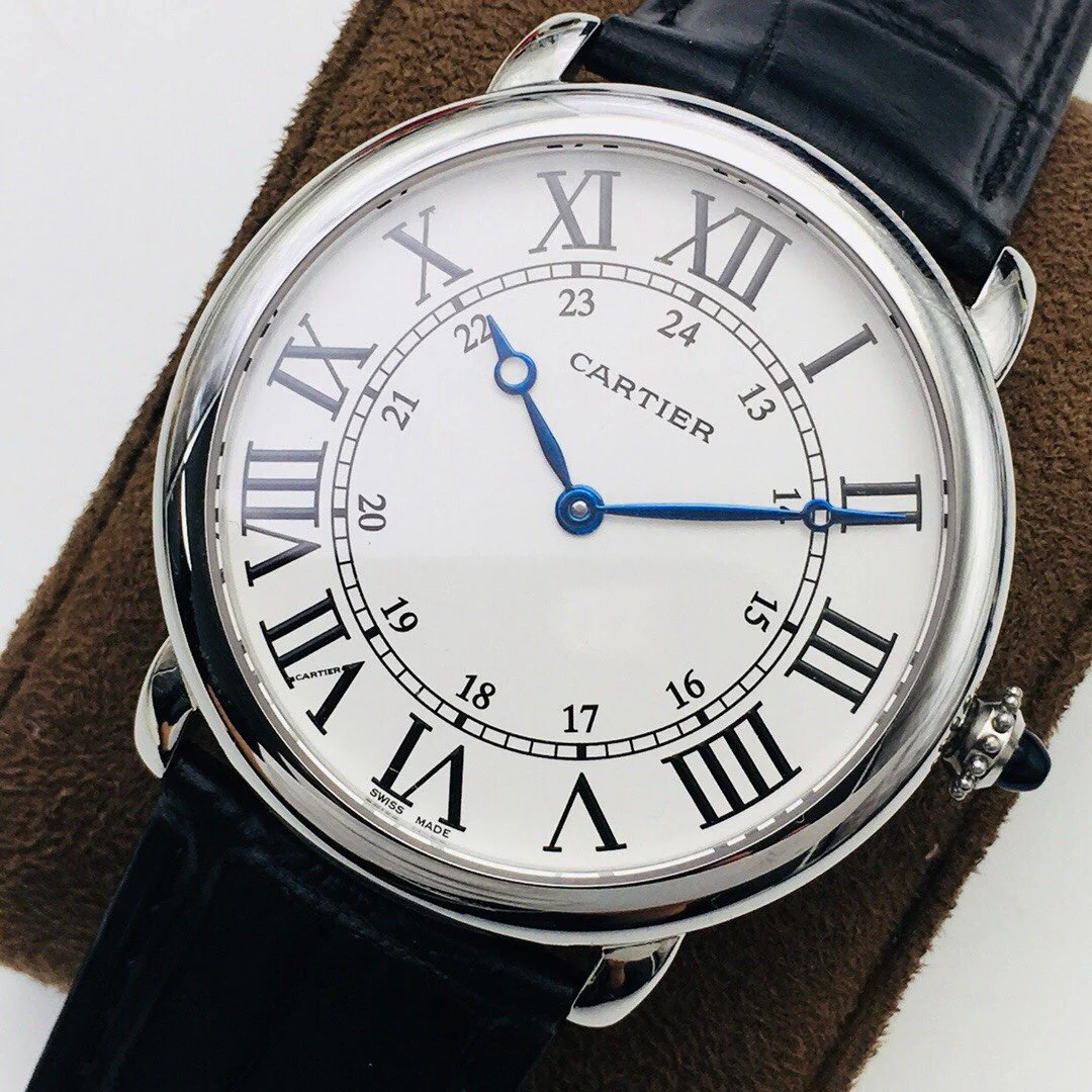 Cartier Watch RONDE CARTIE 40MM STAINLESS STEEL WHITE DIAL