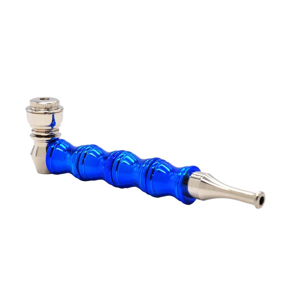 Bamboo Grip Metal Weed Pipe